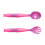 (Purple) Baby Fork Spoon Set Short Handles Soft PP Green 4