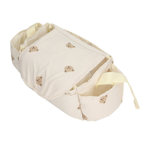 (Beige) Großer Baby-Tragetaschen beige mit Fächern 2