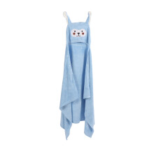 (Blue) Babybadetuch mit Kapuze aus weicher Fleece
