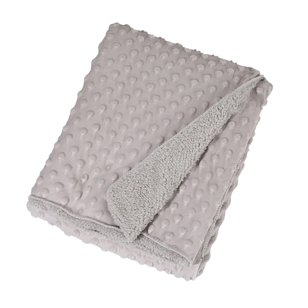 () Baby Blanket Lightweight Newborn Soft Fuzzy Blanket Grey/Pink