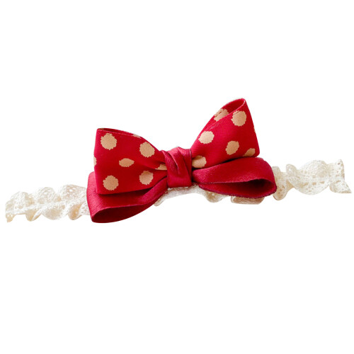 (Wine Red) Baby-Band mit Schleife Elastisch Hellgelb