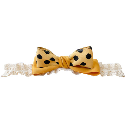 (Ginger Yellow) Baby-Band mit Schleife Elastisch Hellgelb