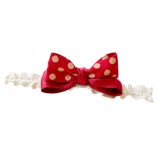 (Wine Red) Baby-Band mit Schleife Elastisch Hellgelb 2