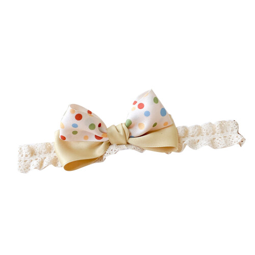 (Pale Yellow) Baby-Band mit Schleife Elastisch Hellgelb 1