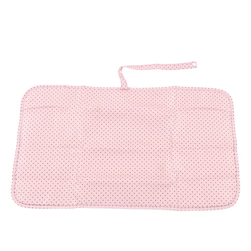 (Pink) Waterproof Foldable Portable Nylon Diaper Changing Pad Pink