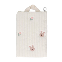 (Bunny Pattern) Baby Flessentas Geborduurd Rits Grote Capaciteit Konijn