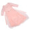 Mädchen-Ballettkleid langärmelig Spitze pink 3