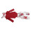 Completo Neonato Stampato Floreale Rosso Vino Cotone 80cm 5