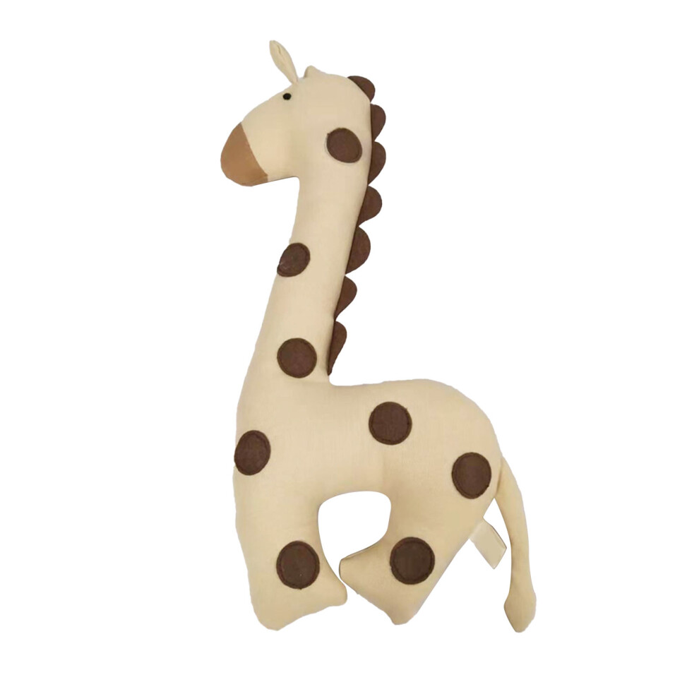 (Coffee Dot Giraffe) Baby Cartoon Animal Stuffed Toy Polyester Soft Doll Pillow