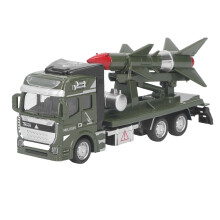 Friction Powered Military Truck Armored Diecast Pull Back Toy