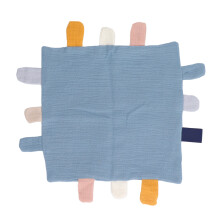 (Blue Black) Baby-Sicherheitsdecke aus weicher Baumwolle, blau/schwarz