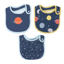 (Space) Baumwoll-Schnapp-Baby-Lätzchen, Cartoon, 3 Stk.