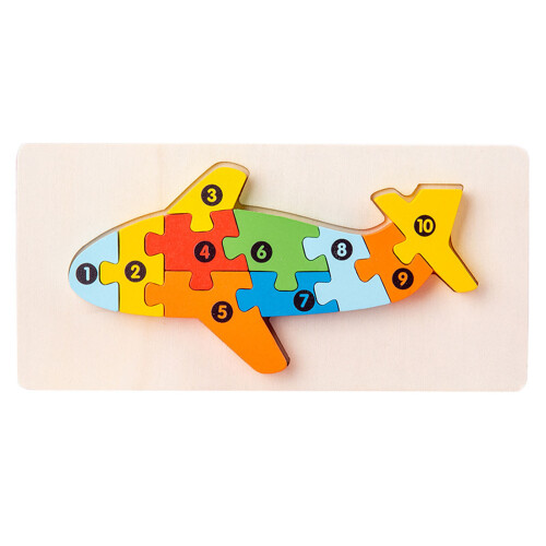 (Plane Shape) Houten 3D puzzel educatief speelgoed type 2