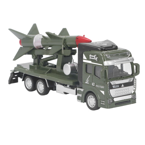 Friction Powered Military Truck Armored Diecast Pull Back Toy 2