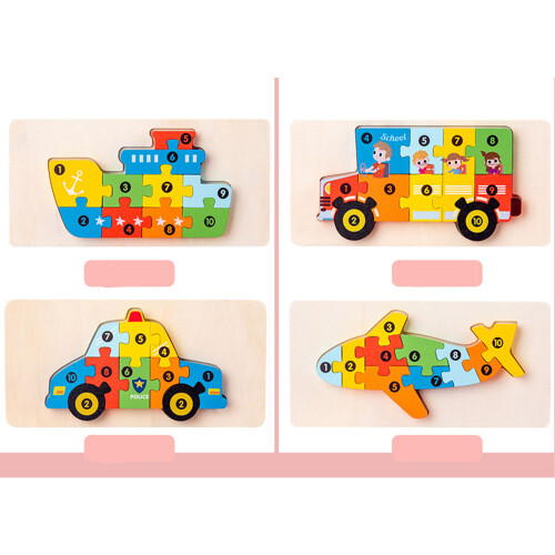 (Type 2) Houten 3D puzzel educatief speelgoed type 2 1