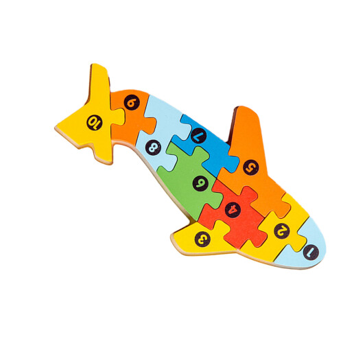(Plane Shape) Houten 3D puzzel educatief speelgoed type 2 2