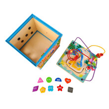 Cubo Attivita' Legno 8-in-1 Gioco Educativo