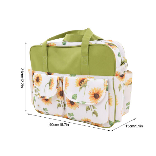 (Sunflower) Multifunktionale Wickeltasche mit Taschen für Eltern
