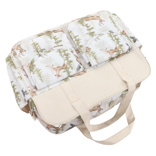 (Forest Elk) Multifunktionale Wickeltasche mit Taschen für Eltern 2