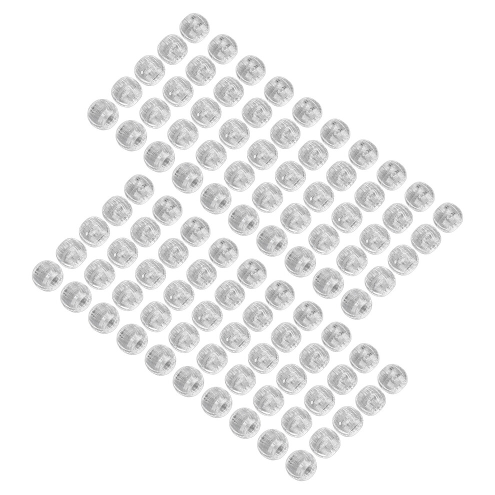 Unisex Transparent 12Mm Hair Beads 100Pcs Plastic Large Hole For Dreadlocks And Braids