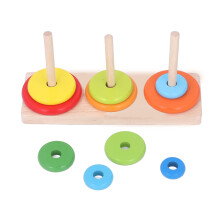 Multicolor Houten Stapelring Educatief Speelgoed Baby's