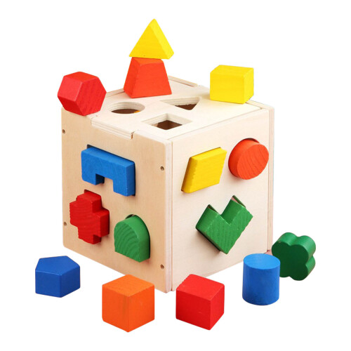 15-Hole 3D Geometric Shape Matching Building Blocks