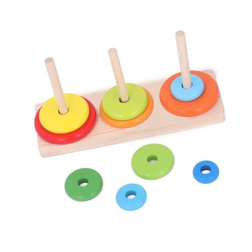 Multicolor Houten Stapelring Educatief Speelgoed Baby's 1