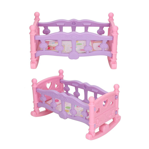 1:12 Scale Dollhouse Baby Bed Miniature Crib 1