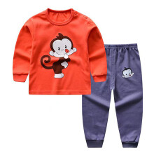 Kinder-Pyjama-Set Baumwolle Rot Cartoon Kleinkind Schlafanzug 2-3 J.