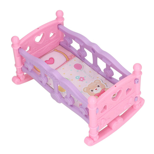 1:12 Scale Dollhouse Baby Bed Miniature Crib 2