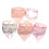 (Type 1) 5pcs Pure Cotton Triangle Baby Drool Bibs 3