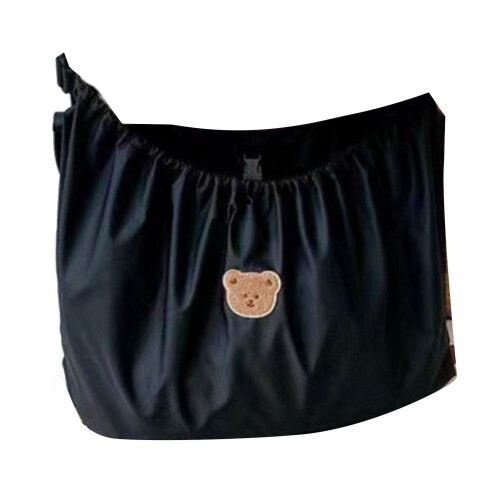 (Black) Baby-Tragetasche Minimalistisch Groß Elastisch Schwarz