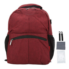 (Red) Wasserdichter Nylon-Rucksack Groß Rot