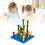 6-Hole Peg Board Toy Set 5 Colors 5