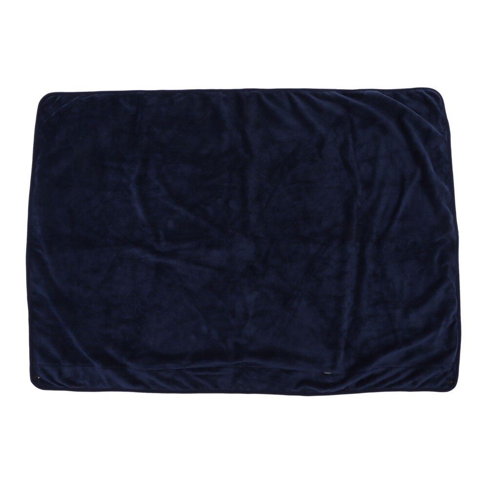 (Navy ) Baby Blanket Soft Warm Double Sided Plush Shawl Blue/Brown