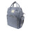 (Blue) Large Waterproof Blue Diaper Backpack Multi-Pocket 2