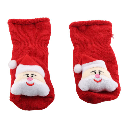 (Old Man) Rote Weihnachts-Babysocken warm Baumwolle