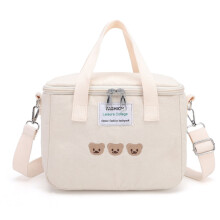 (White) Wickeltasche mit Cartoon-Motiv, Oxford, groß, pink