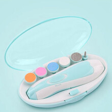 6-in-1 Elektrischer Baby-Nageltrimmer LED 6 Schleifköpfe