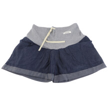 (Pulled Edge Dark Blue M) Mutterschafts-Denim-Shorts mit Bauchstütze, hellblau, M