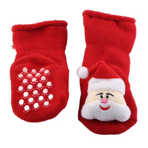 (Old Man) Rote Weihnachts-Babysocken warm Baumwolle 1