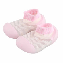 (Pink 5.3in 22/23) Baby-Bodensocken Baumwolle Pink 5,3 Zoll 22/23