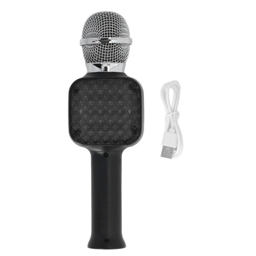(Black) Bluetooth Karaoke-Mikrofon Tragbar Schwarz