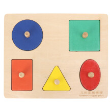 5-kleur houten vormpuzzel speelgoed voor peuters