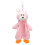 (Pink Rabbit) Baby Security Blanket Soft Bright Colors Pink Rabbit 1
