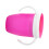 (Pink) Silicone Baby Drinking Cup 360 Protection Small Handle Green 3