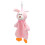 (Pink Rabbit) Baby Security Blanket Soft Bright Colors Pink Rabbit 3