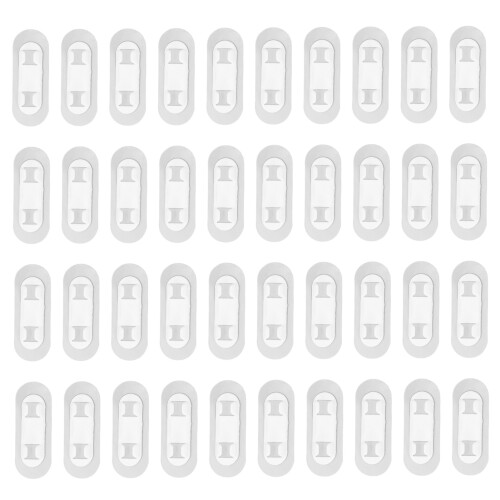 (White) 40Stk Klebe-Kabelclips Kabelhalter Organizer Weiß