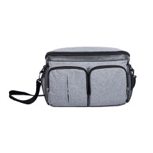 (Grey) Baby-Rucksack Wickeltasche Große Kapazität Schwarz