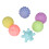(Warm Color) 6pcs Baby Textured Sensory Squeeze Balls 5